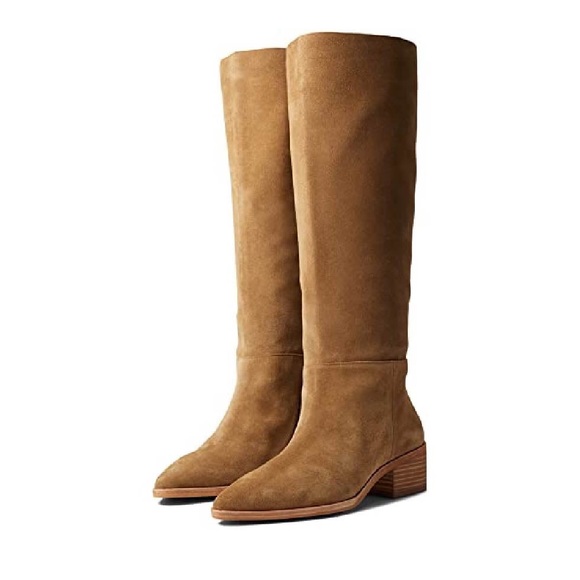 NWT Vince Camuto Pointed Toe Beanna Dogwood Knee High Suede Boot - Picture 2 of 5
